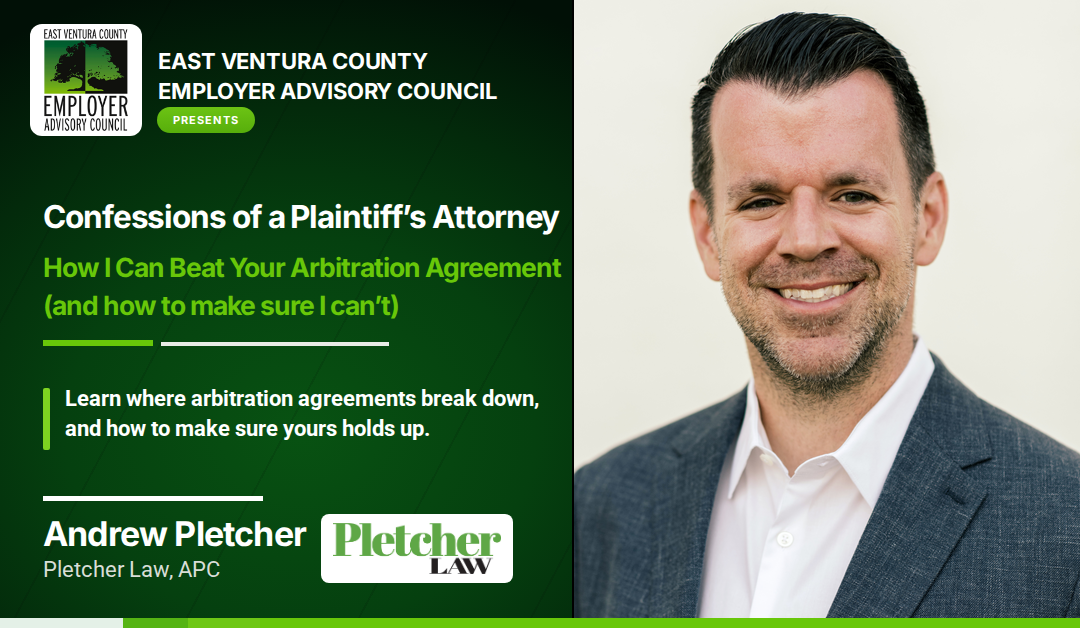 EVCEAC_Andrew_Pletcher_Law_Banner_1080x628 Confessions of a Plaintiff's Attorney - How I Can Beat Your Arbitration Agreement, and how to make sure I can't, Andrew Pletcher, Pletcher Law